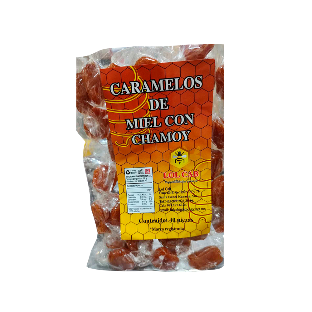 Caramelos de Miel con Chamoy 40 piezas
