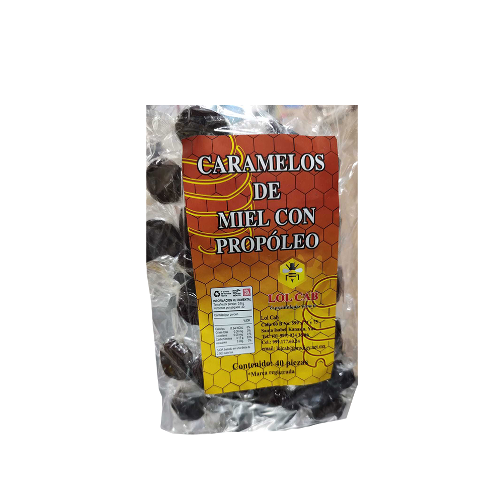 Caramelos de Miel con Propoleo 40 piezas