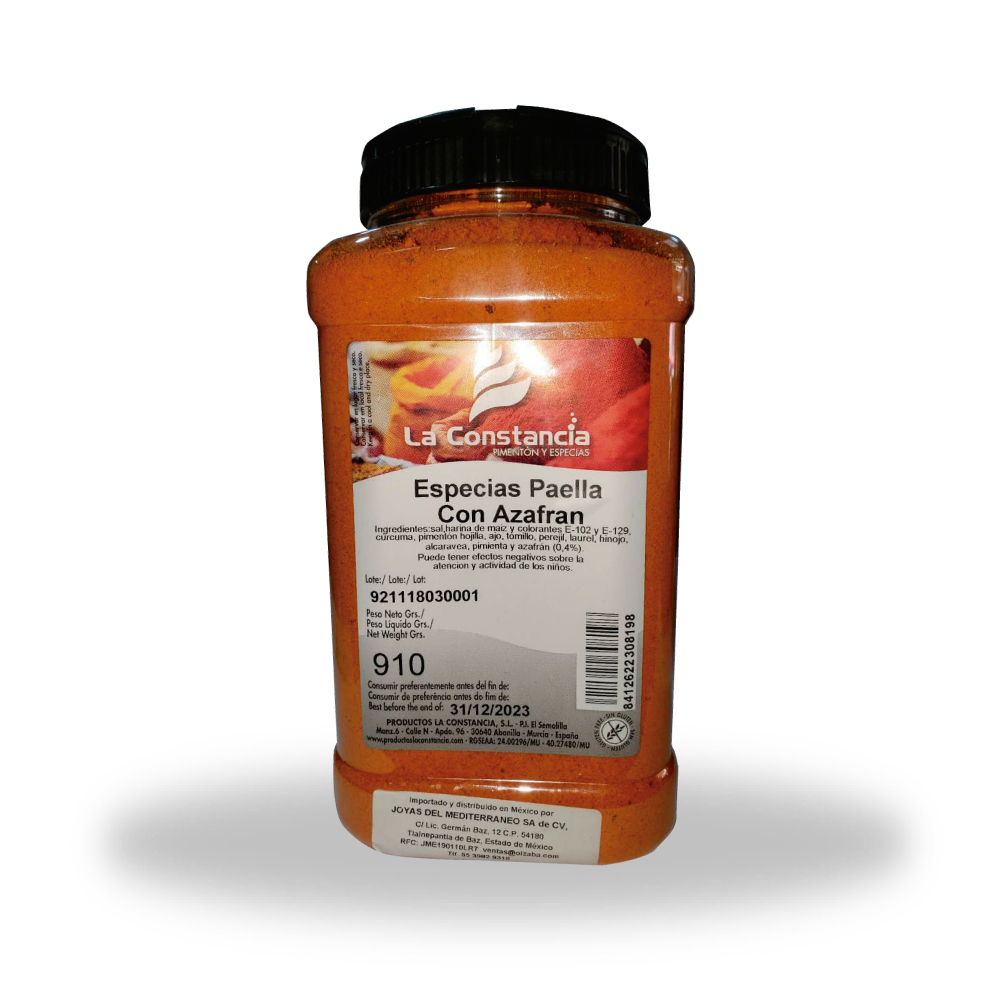 Especias de paella con azafrán .910 g