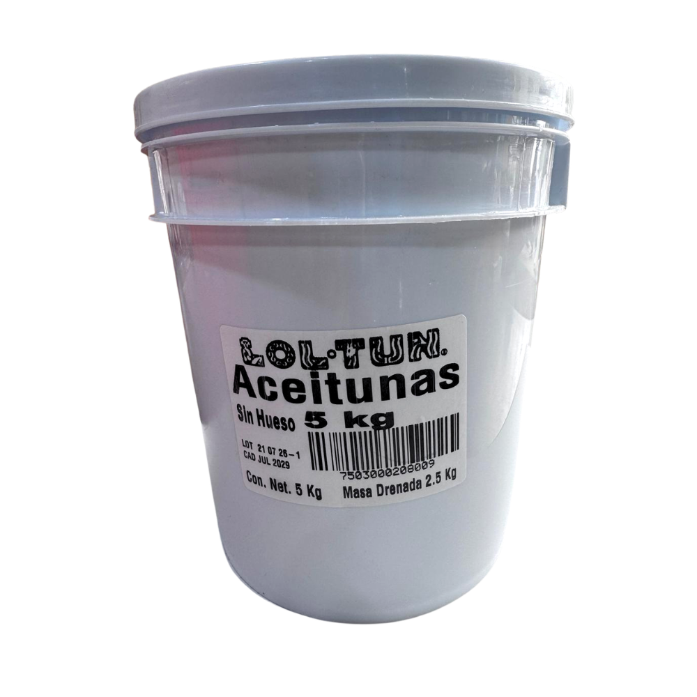 Cubeta de aceituna sin hueso de 5 kg