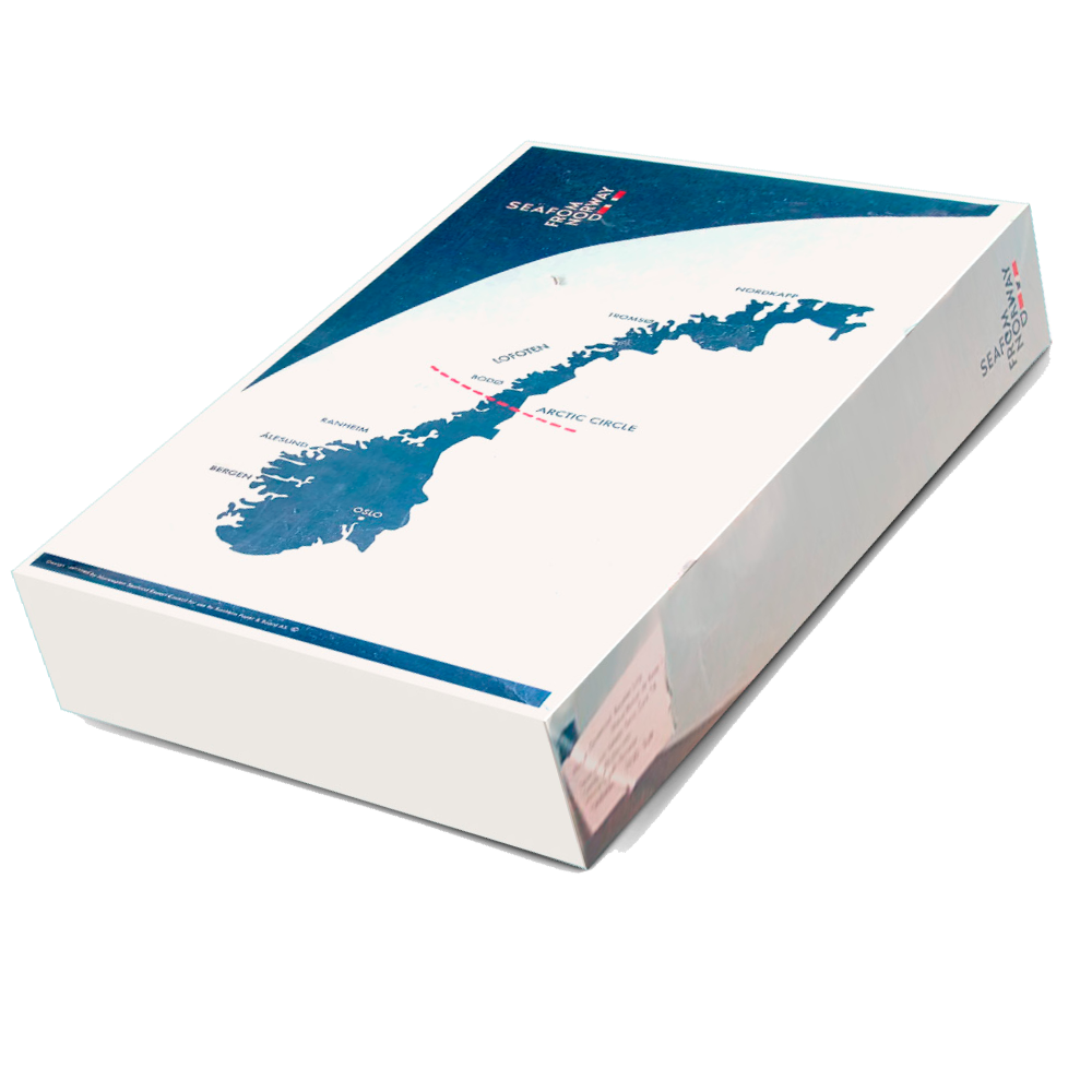 Caja de Bacalao Noruego Lonja S/Piel Talla Chica 25 Kgs ($175 x kg)